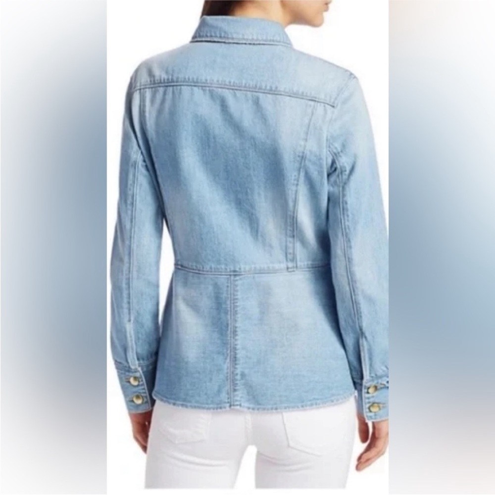 Frame flounce hem denim jacket - Picture 2 of 7